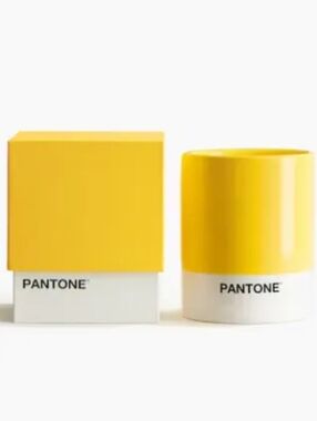✨ EMPTY ✨ Pantone Candle jar, Yellow ✨